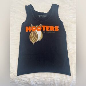 Hooters Black and Orange Tank Top